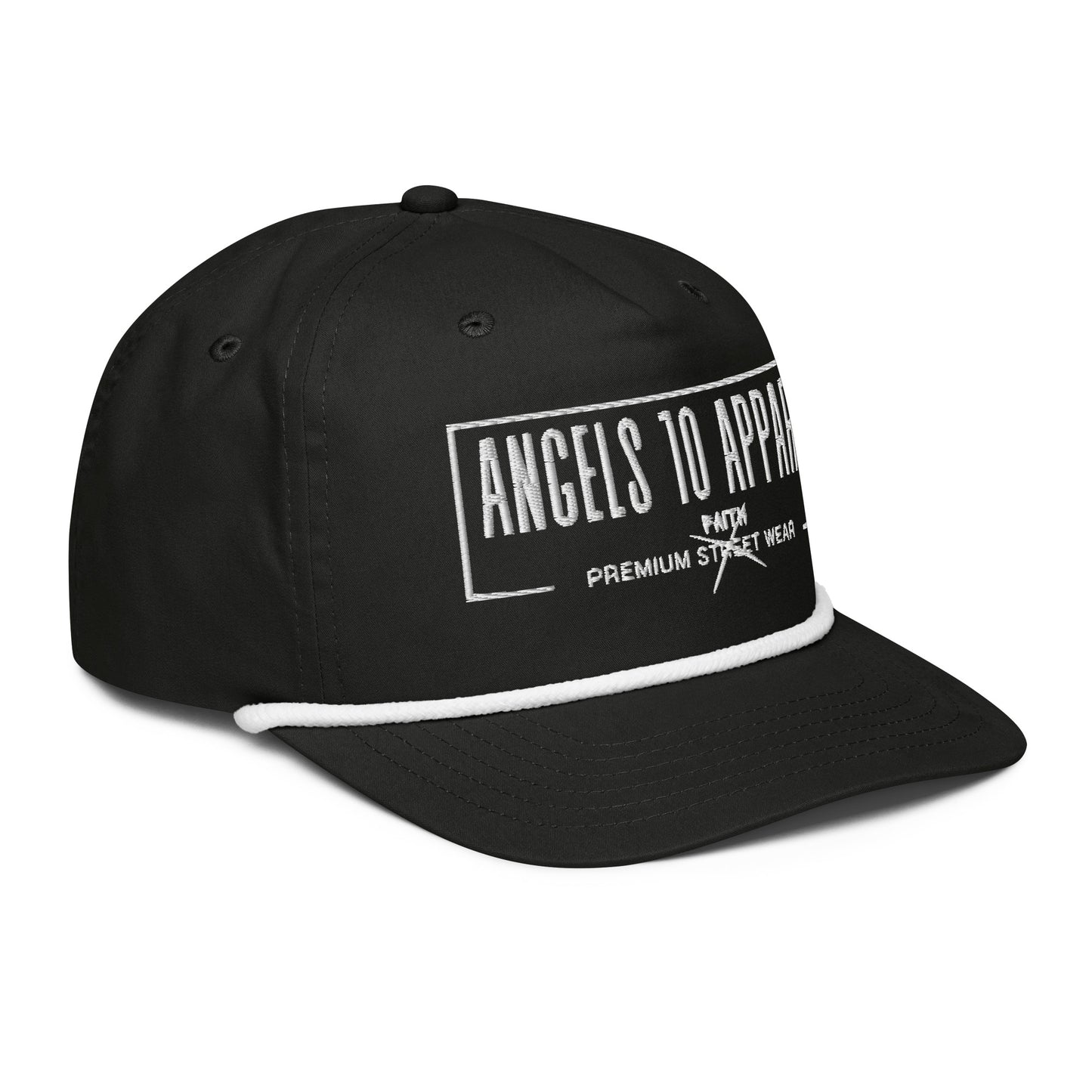Premium Unisex Golf Rope Cap for Christians, featuring bold 'Believe' embroidery by ANGELS 10 APPAREL LLC. A stylish and comfortable choice that reflects faith, perfect for golf outings. Supports a veteran-owned small business.