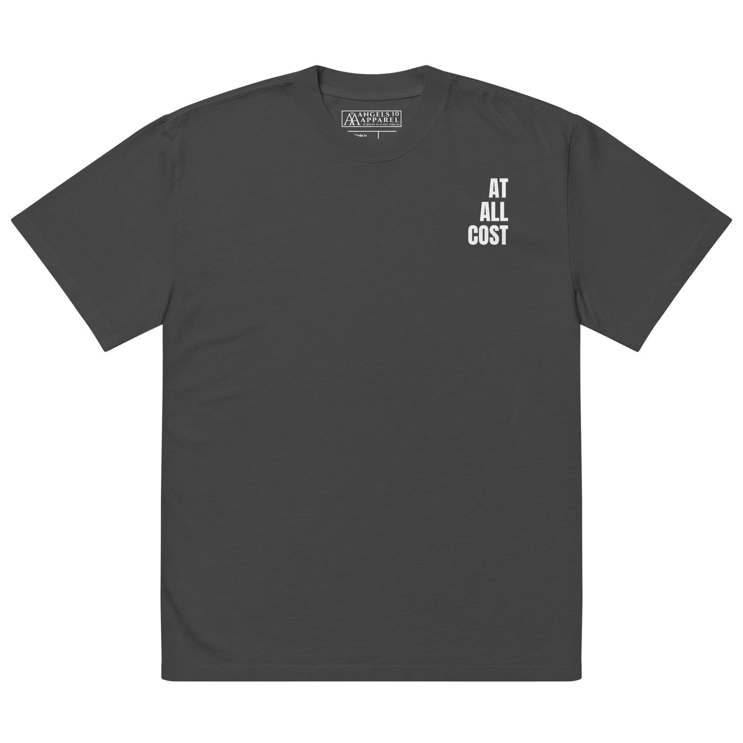 At All Cost collection - Men's Faith-Inspired Oversized Faded T-Shirt - Premium Quality, Truthful Design