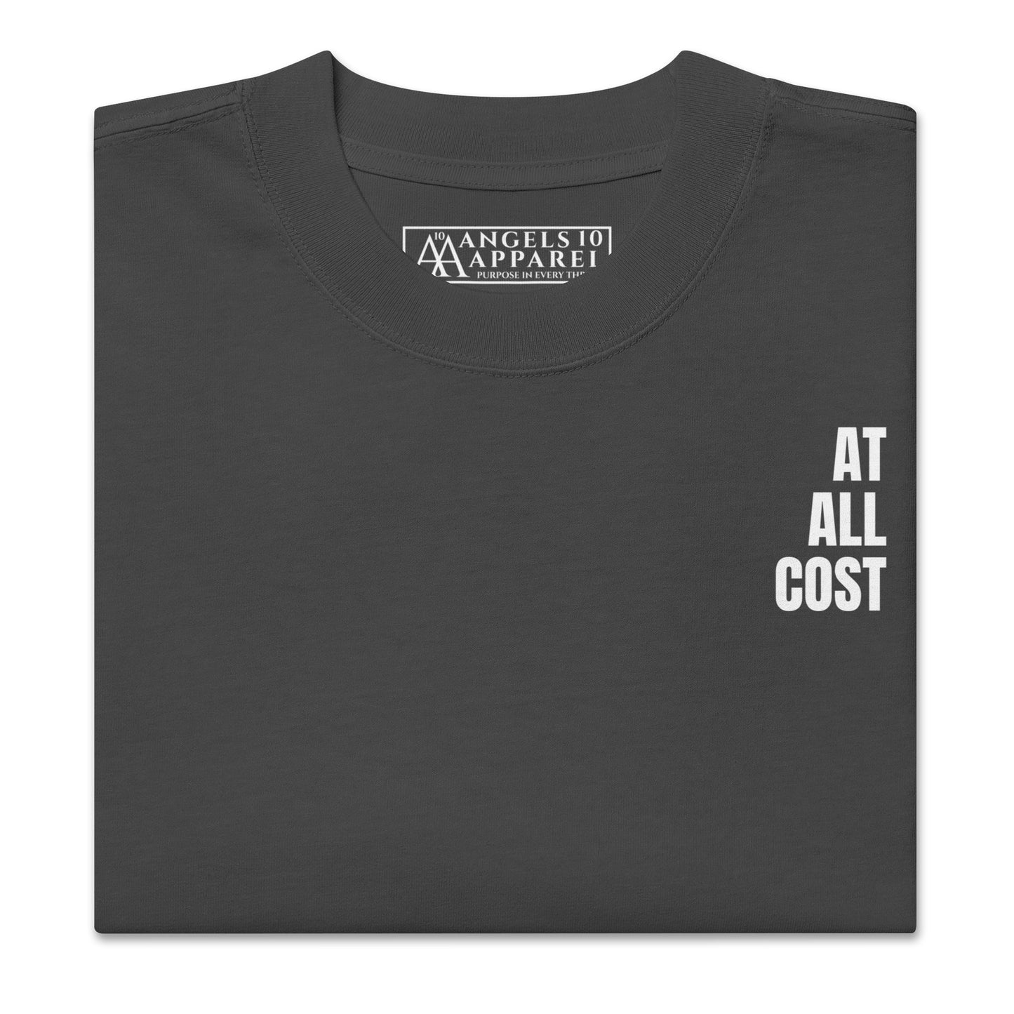 At All Cost collection - Men's Faith-Inspired Oversized Faded T-Shirt - Premium Quality, Truthful Design