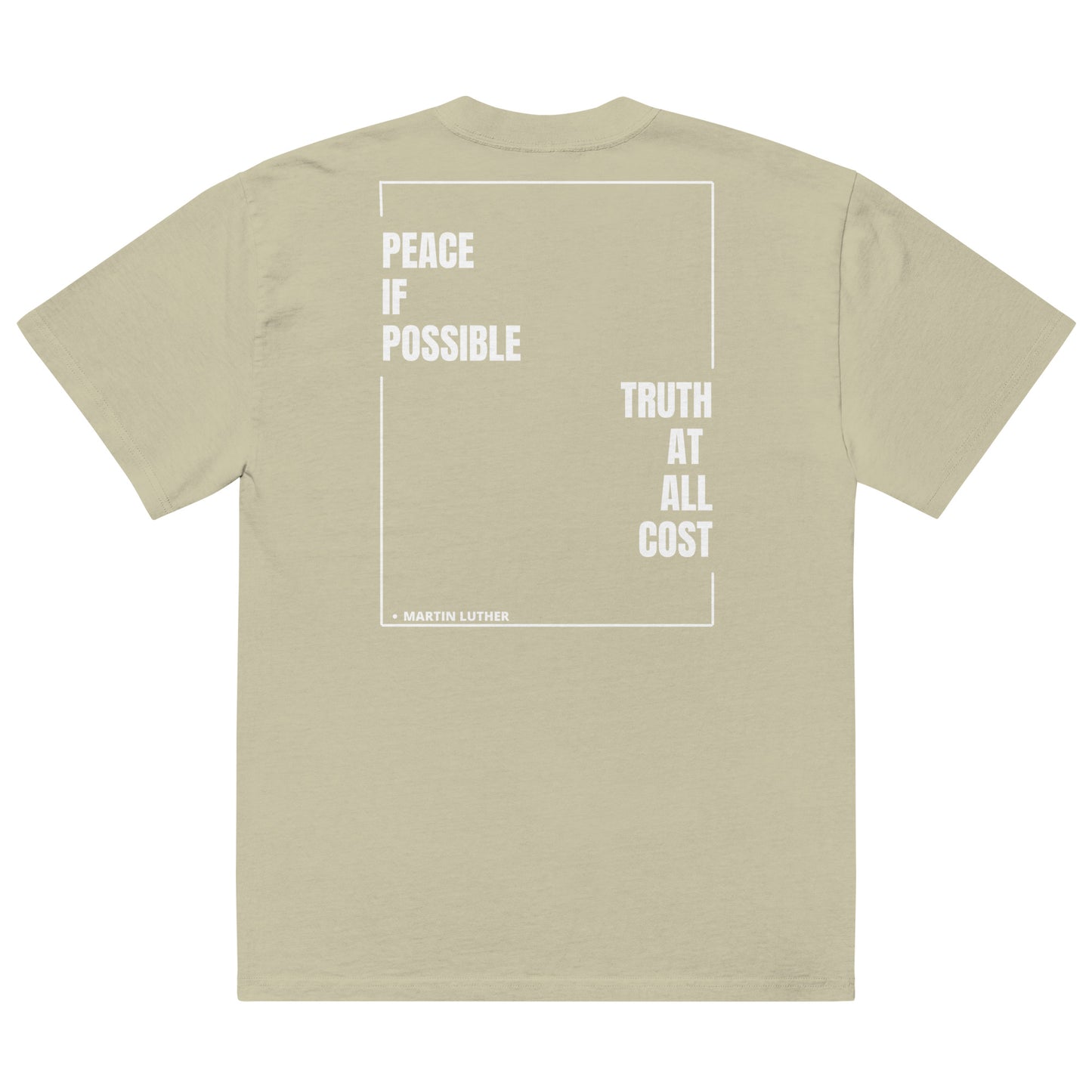 At All Cost collection - Men's Faith-Inspired Oversized Faded T-Shirt - Premium Quality, Truthful Design