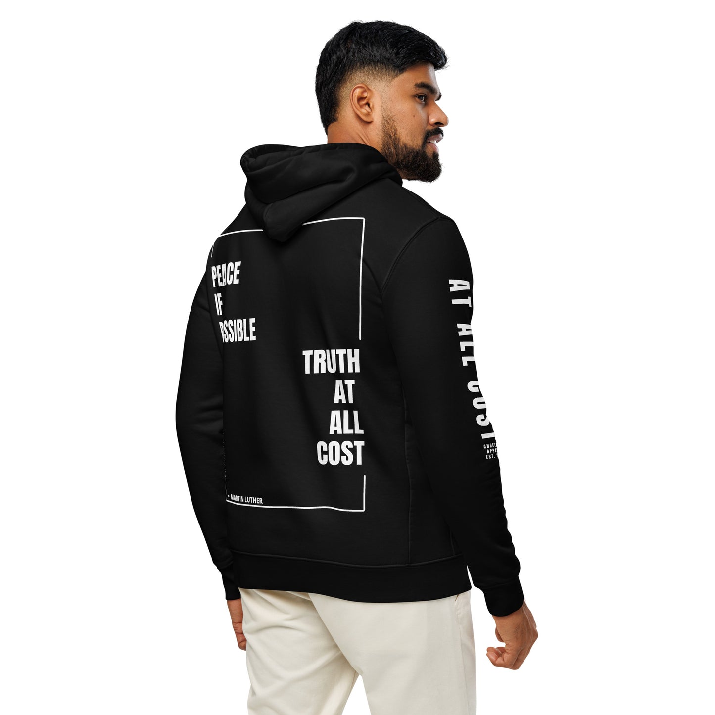 At All Cost Collection - Men's Premium Christian Biker Hoodie - for Faithful Bikers Embracing Truth