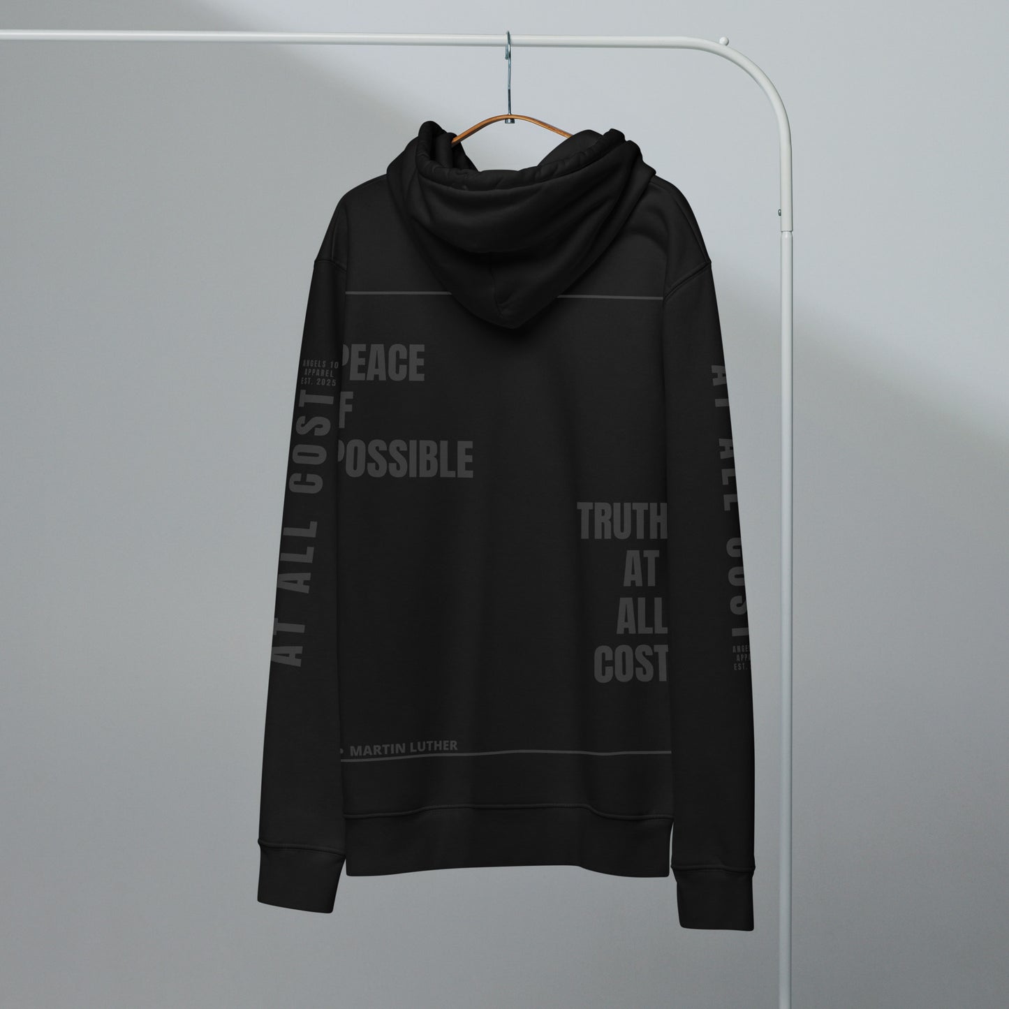 At All Cost Collection - Men's Premium Christian Biker Hoodie - Believe in Truth, Faith & Advocacy