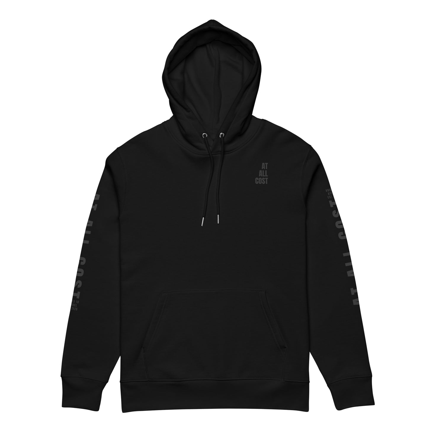 At All Cost Collection - Men's Premium Christian Biker Hoodie - Believe in Truth, Faith & Advocacy