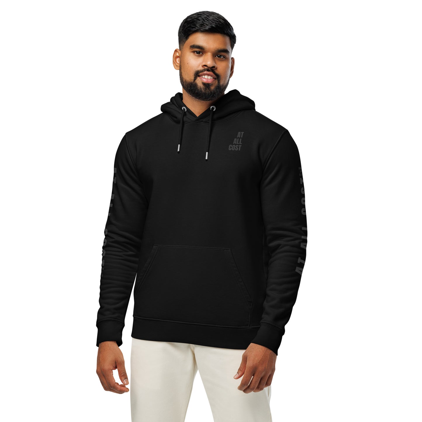 At All Cost Collection - Men's Premium Christian Biker Hoodie - Believe in Truth, Faith & Advocacy