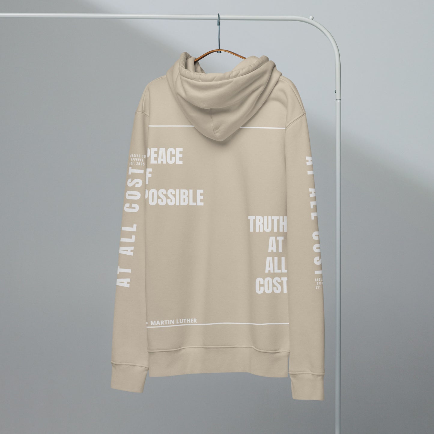 At All Cost Collection - Men's Premium Christian Hoodie - Organic Cotton, Biker Style, Truth & Belief