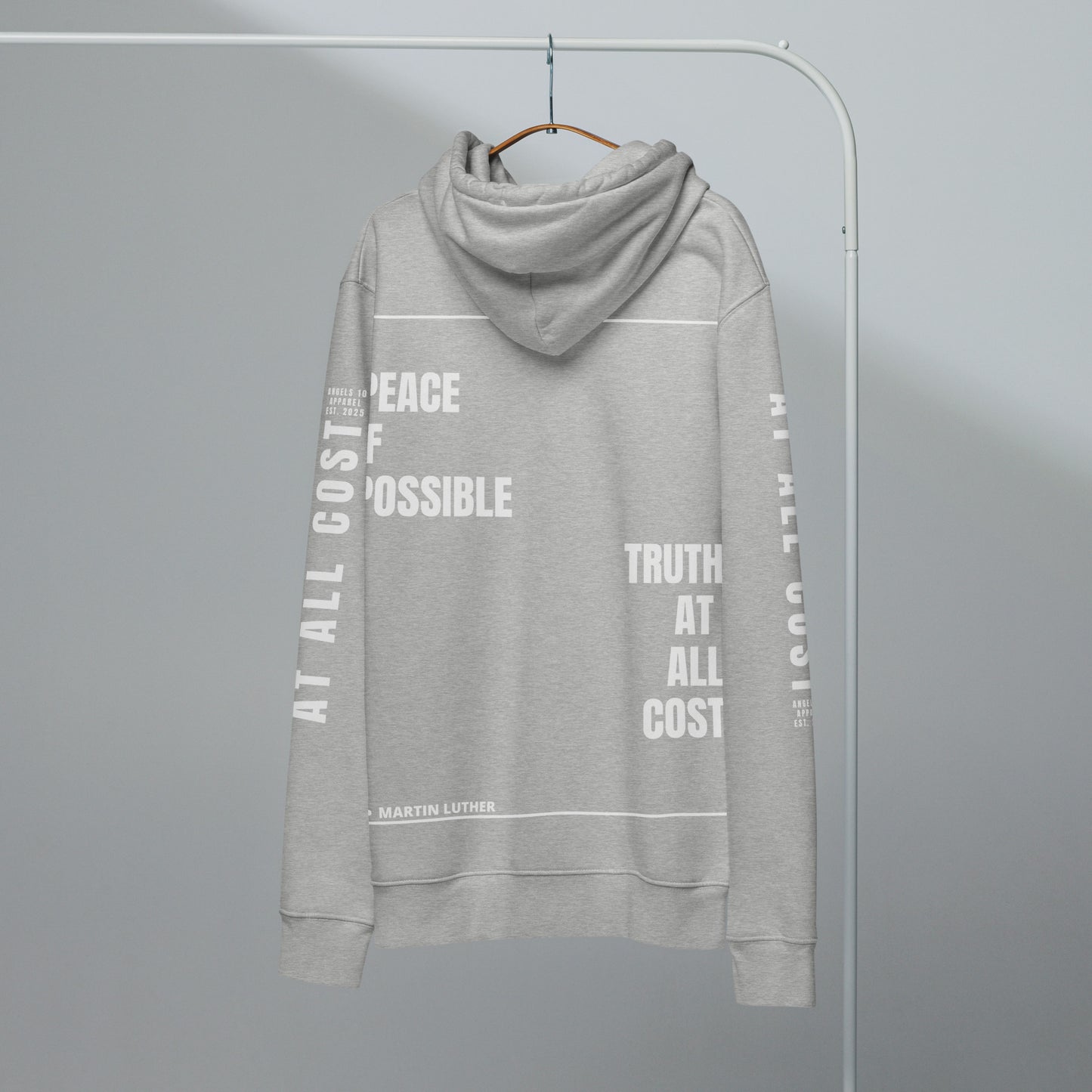 At All Cost Collection - Men's Premium Christian Hoodie - Organic Cotton, Biker Style, Truth & Belief