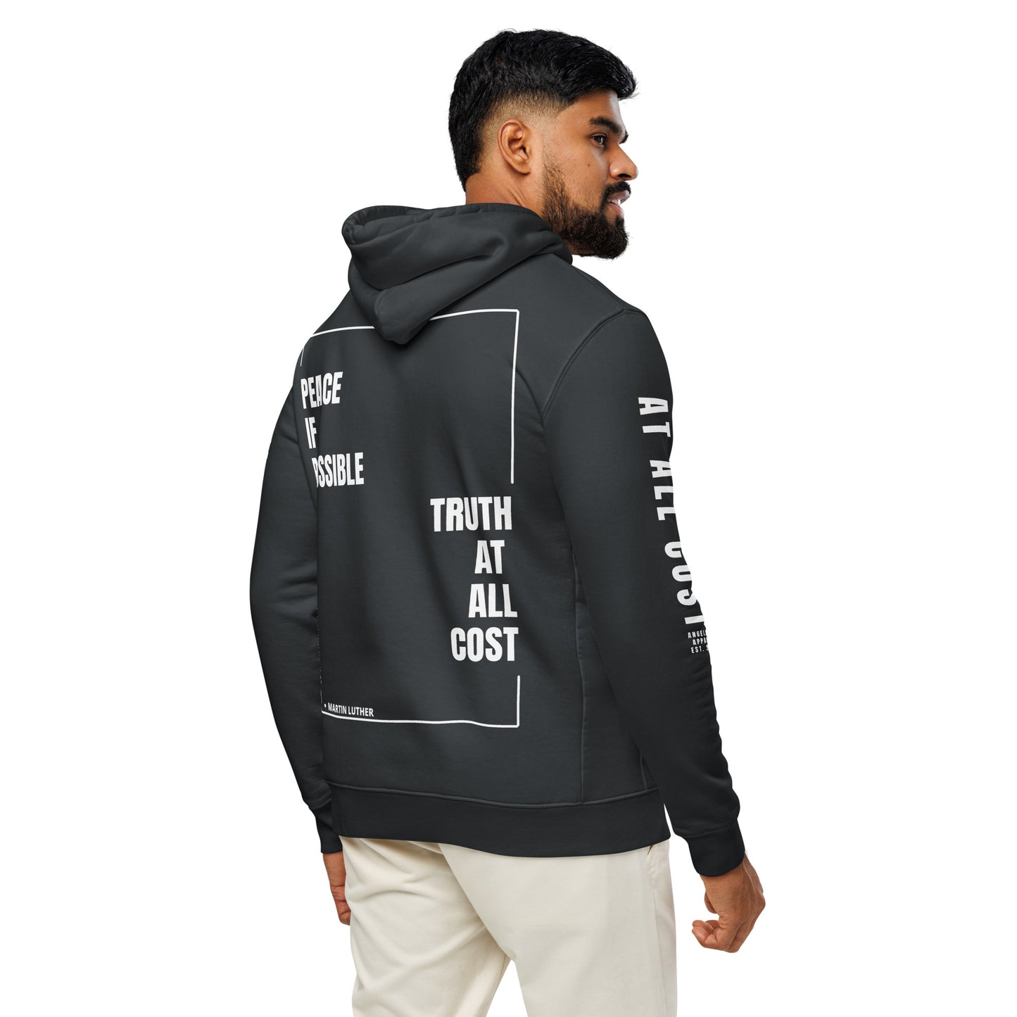 At All Cost Collection - Men's Premium Christian Biker Hoodie - for Faithful Bikers Embracing Truth