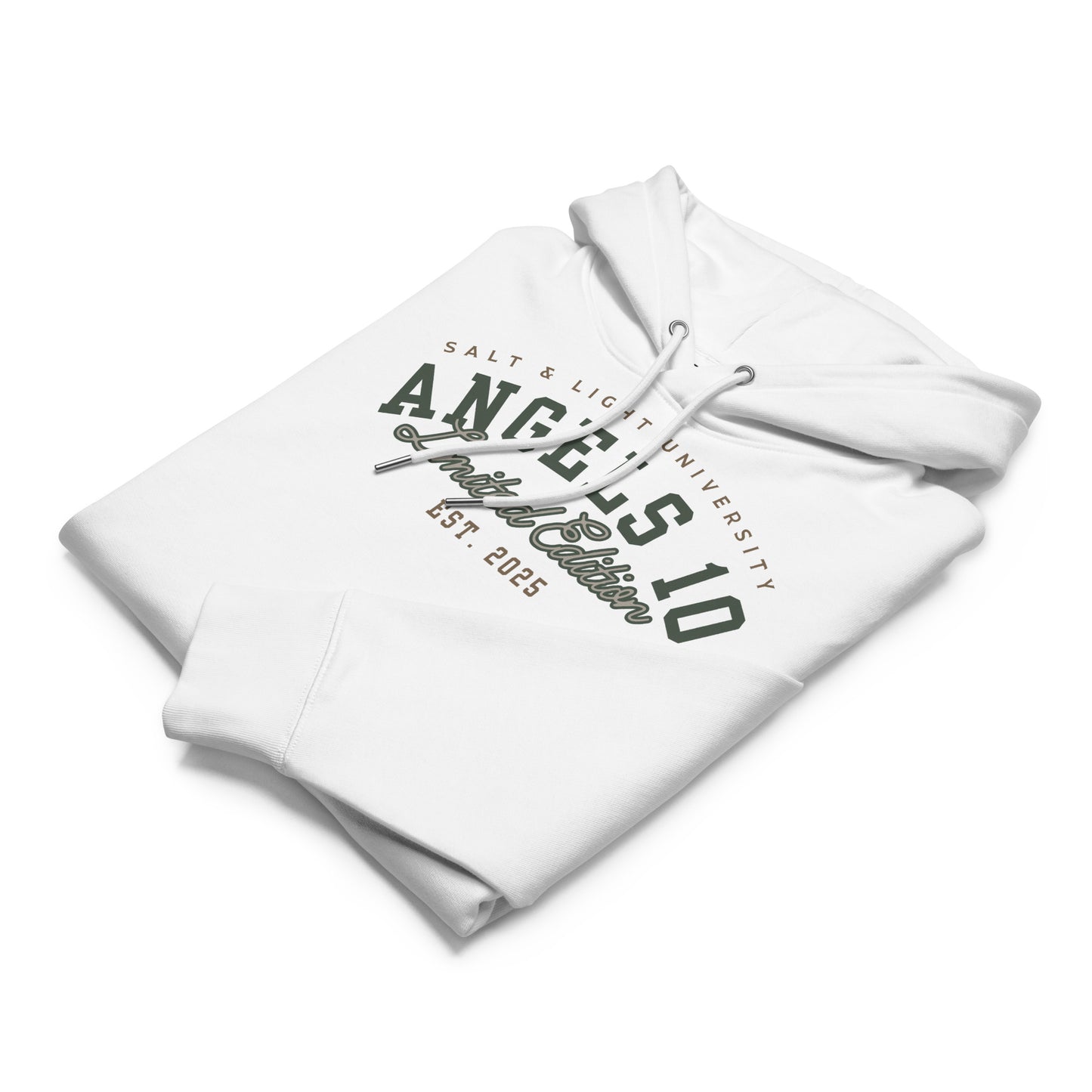 Premium Organic Hoodie for Christian Discipleship featuring the Salt & Light design, perfect for college students embracing faith and spreading the message of hope.