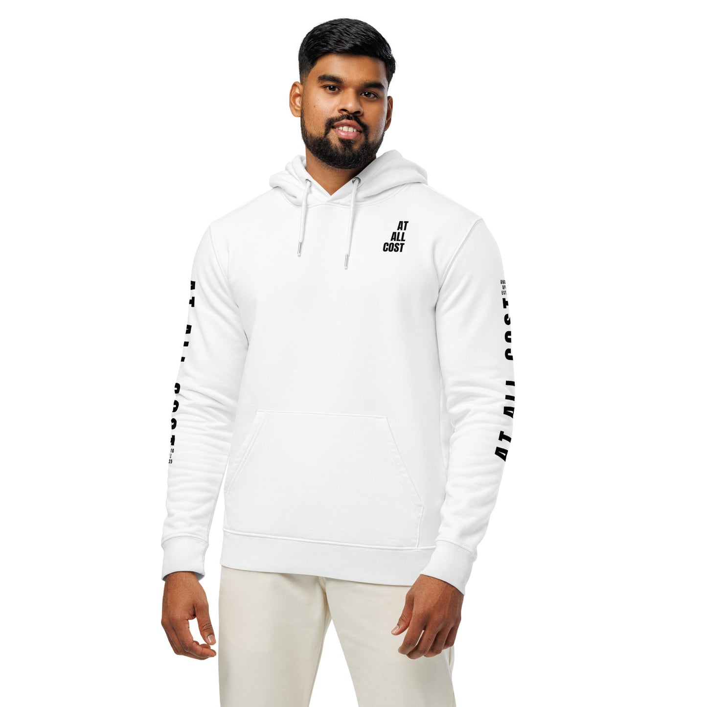 At All Cost Collection - Men's Premium Christian Biker Hoodie - Embrace Truth And Faith