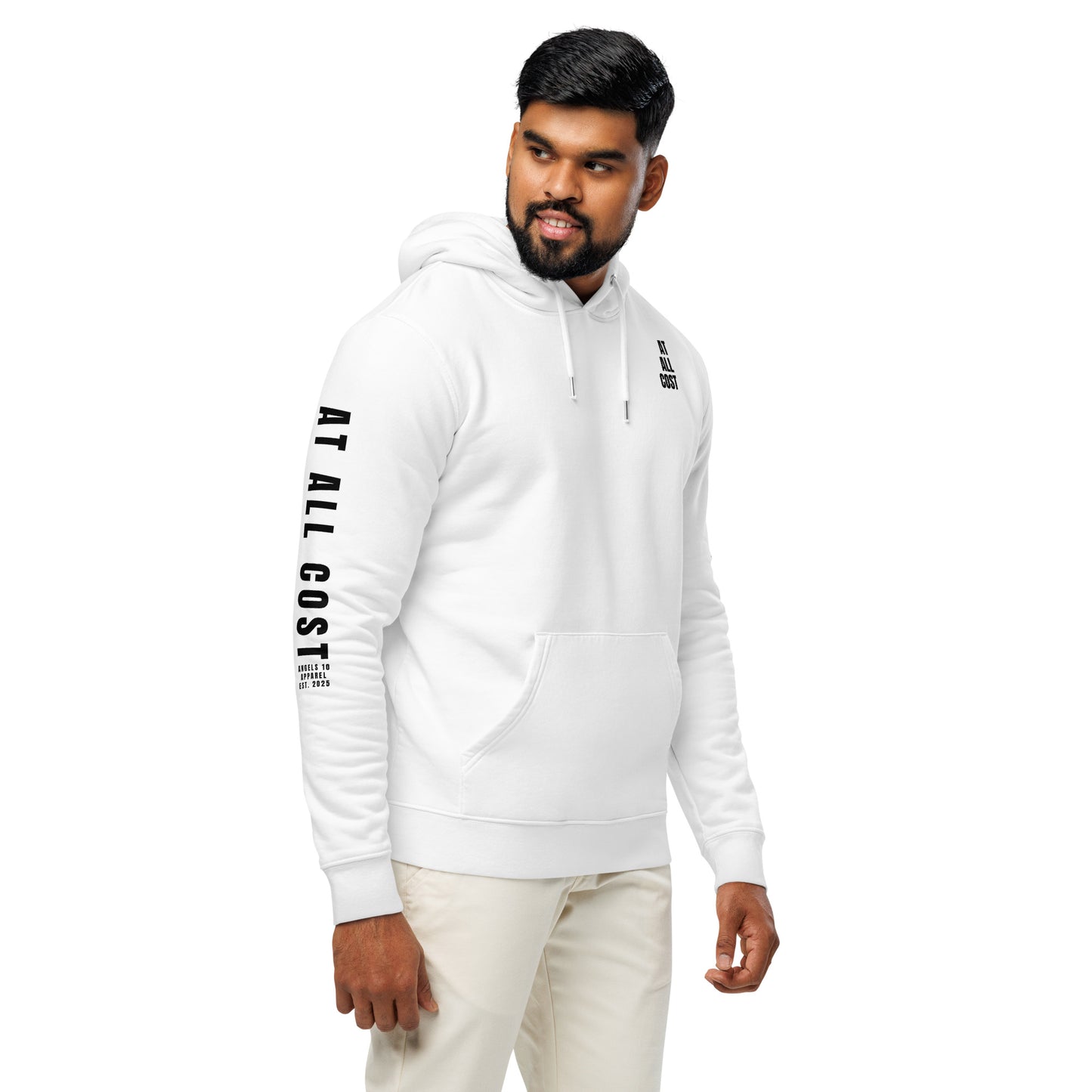 At All Cost Collection - Men's Premium Christian Biker Hoodie - Embrace Truth And Faith