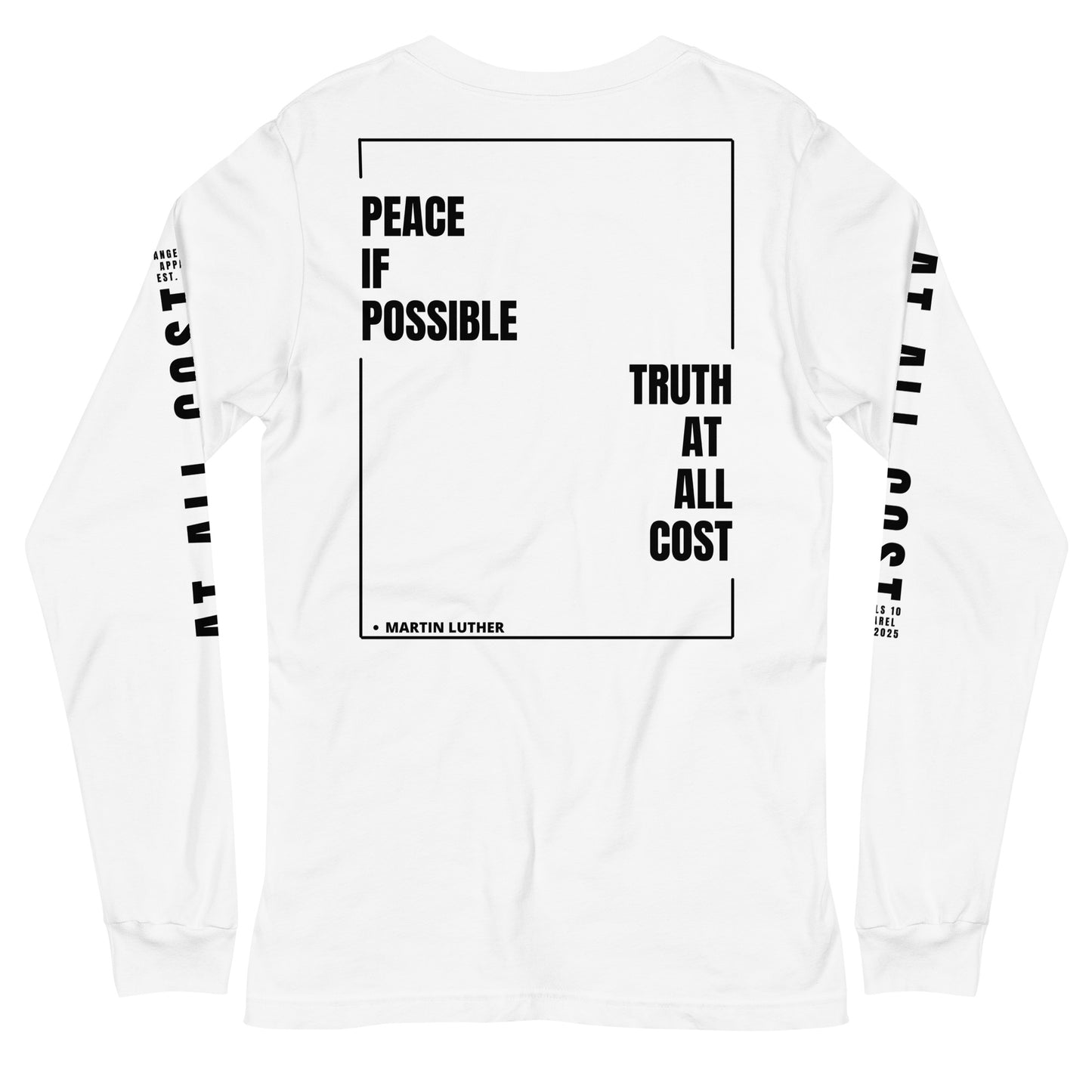 At All Cost Collection - Men's Christian Biker Long Sleeve Tee - Premium 100% Cotton for Christian Bikers & Leaders