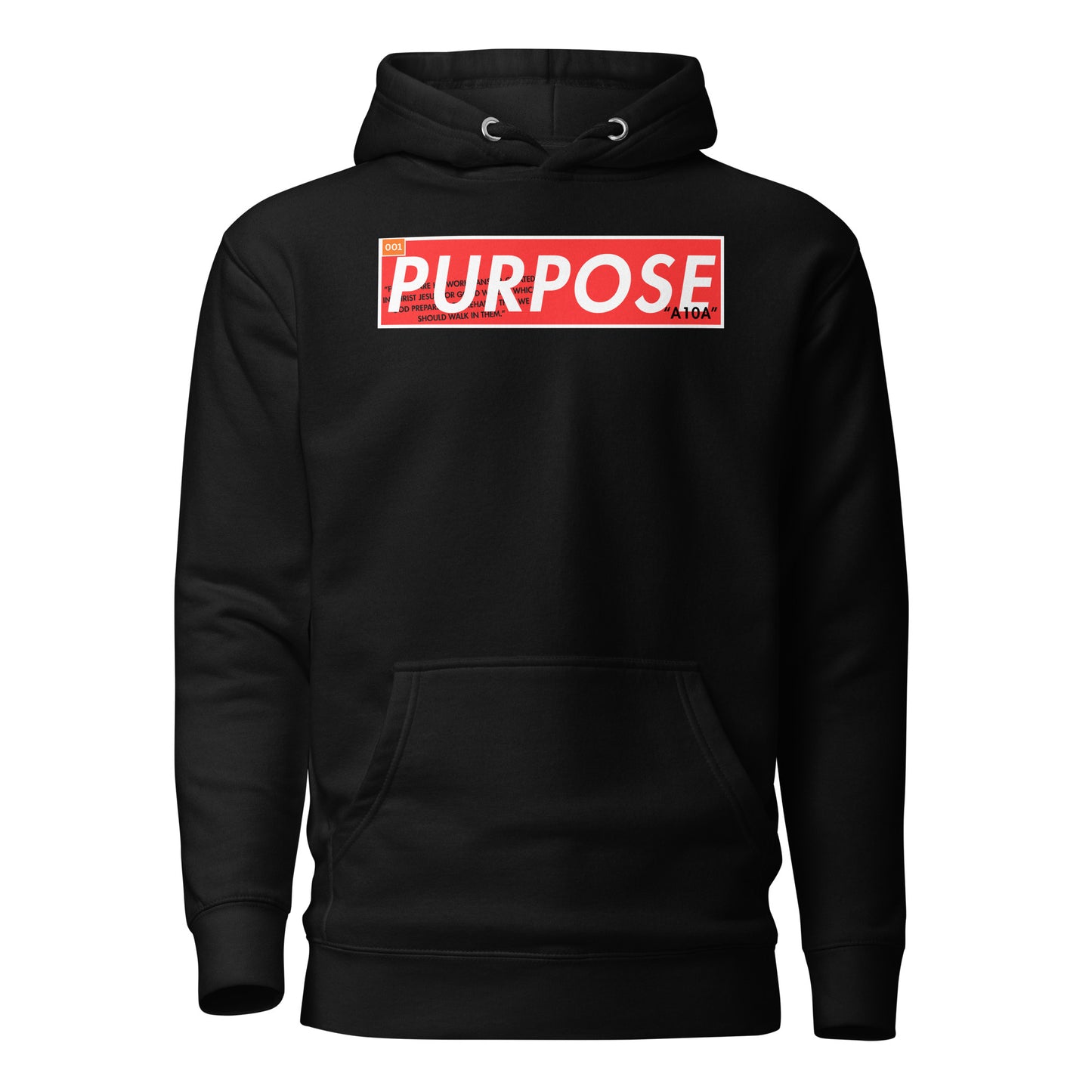 Purpose Premium Unisex Hoodie showcasing a bold design, perfect for believers who embrace their Christian faith. This premium hoodie is both stylish and comfortable, made for those who believe in their purpose. Designed by a veteran owned small business.