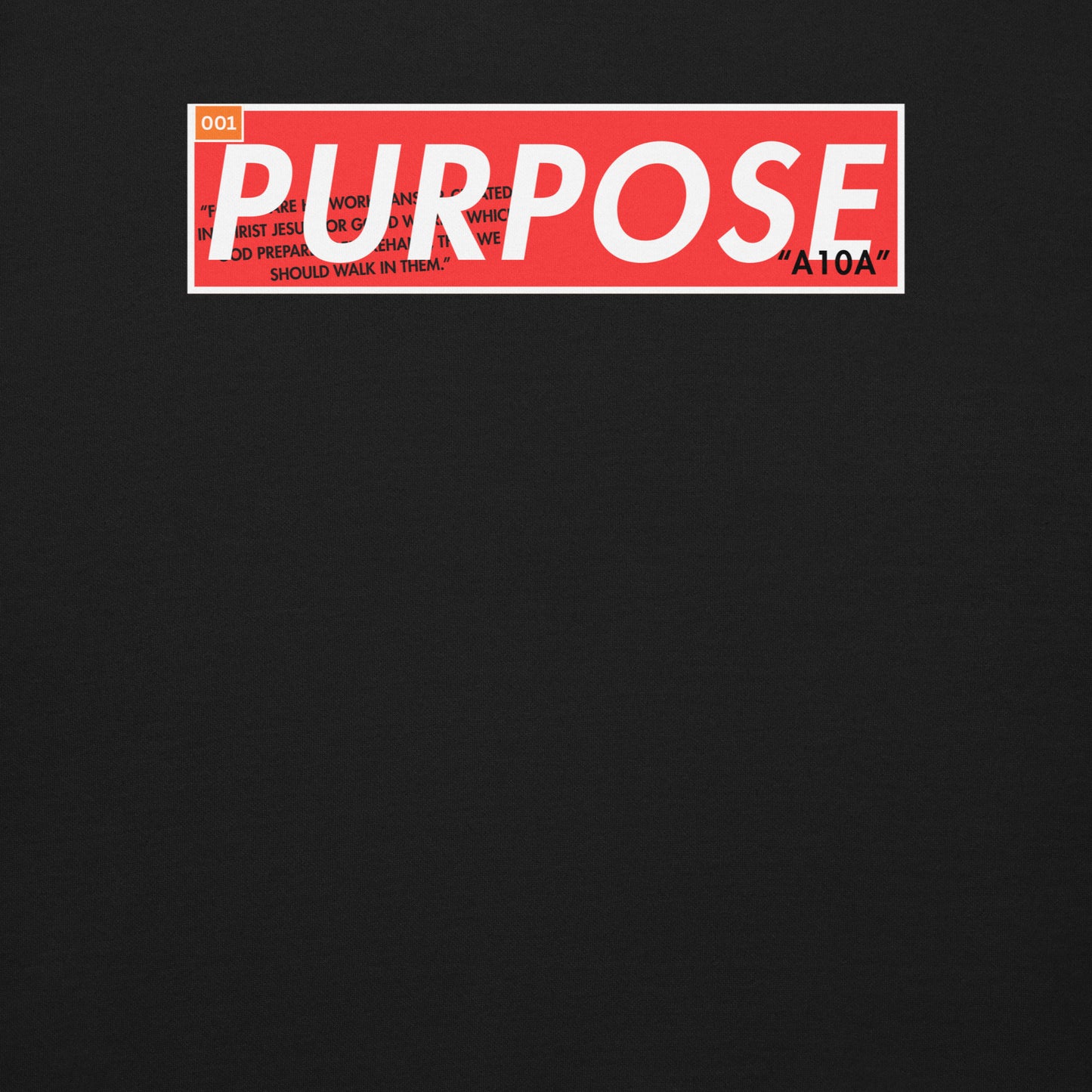 Purpose - Premium Faithwear Christian Crewneck Sweatshirt - Faith Wear with Minimalist Design for Believers