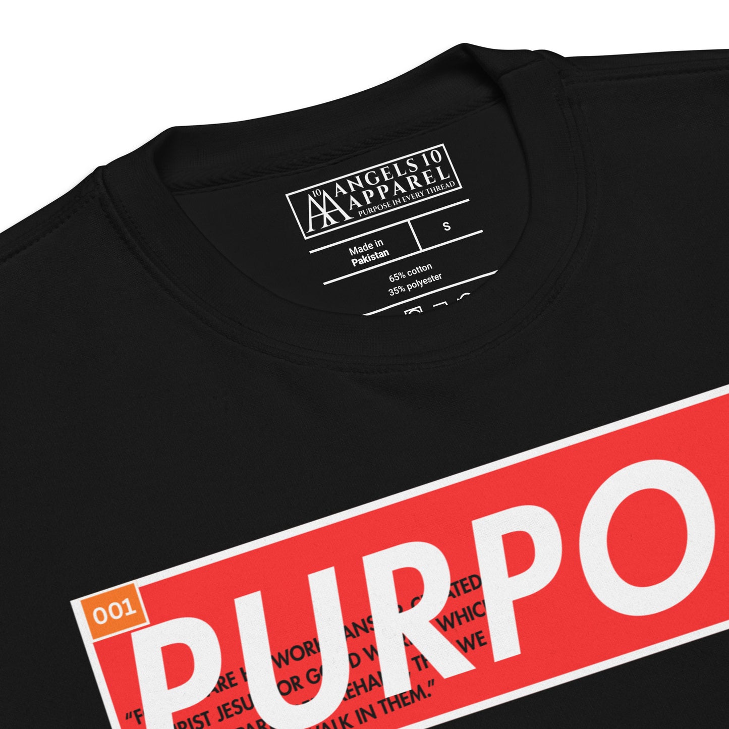 Purpose - Premium Faithwear Christian Crewneck Sweatshirt - Faith Wear with Minimalist Design for Believers
