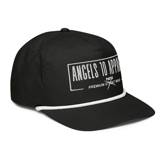 Premium Unisex Golf Rope Cap for Christians, featuring bold 'Believe' embroidery by ANGELS 10 APPAREL LLC. A stylish and comfortable choice that reflects faith, perfect for golf outings. Supports a veteran-owned small business.