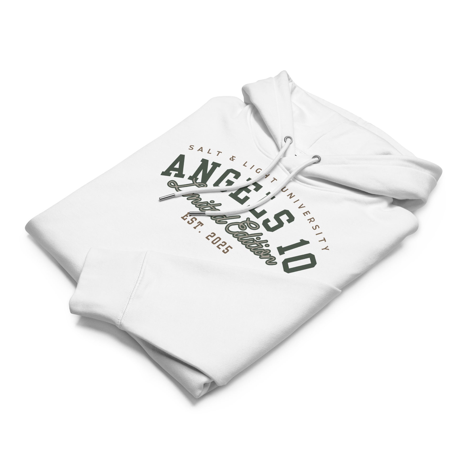 Premium Organic Hoodie for Christian Discipleship featuring the Salt & Light design, perfect for college students embracing faith and spreading the message of hope.