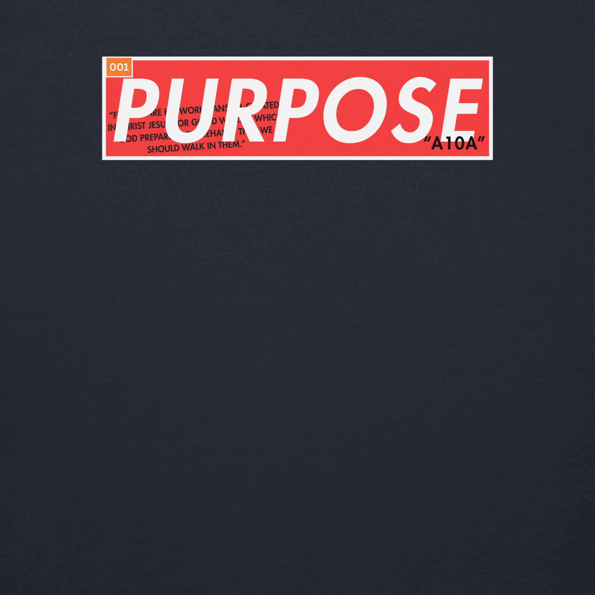 Long sleeve details of the Purpose - Premium Faithwear Faith-Based Sweatshirt, perfect for layering during cooler weather.
